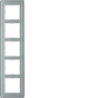Рамка 5-постова, колір полярна білизна, глянець, скло, Q.7 Berker 10156079