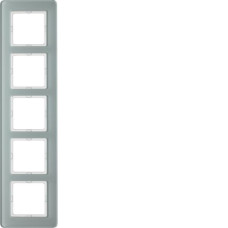 Рамка 5-постова, колір полярна білизна, глянець, скло, Q.7 Berker 10156079
