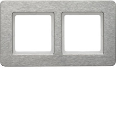 Рамка 2-постова, гориз., колір нержавіюча сталь, матовий, метал, Q.7 Berker 10226083